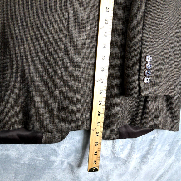 Lauren Ralph Lauren Blazer Men's 44L(R) Beige Check Sport Coat Jacket - Picture 11 of 12